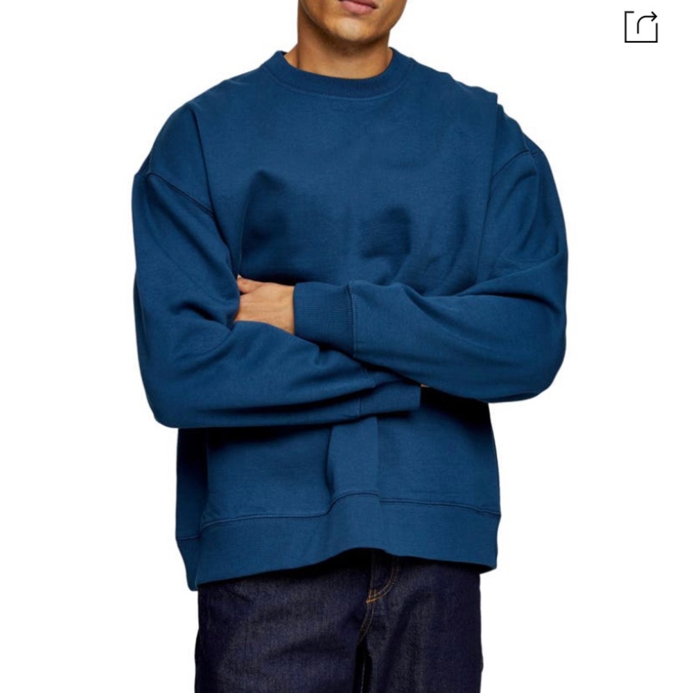 💙HP💙NWT Topman Sweatshirt In Navy Blue/ NEW